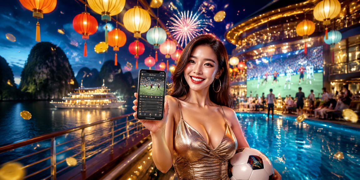 Không khí chơi game casino và slot tại chợ đêm vịnh Hạ Long về đêm