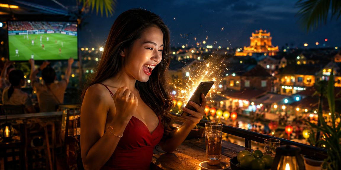Người dùng tại Huế xem tỷ số bóng đá và đặt cược trực tuyến bên tách cà phê